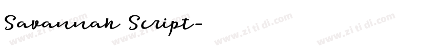 Savannah Script字体转换